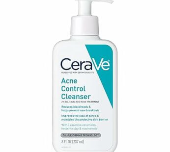 CeraVe Acne Treatment Face Wash | Salicylic Acid with Purifying Clay/blackheads Control Cleanser- 237ml