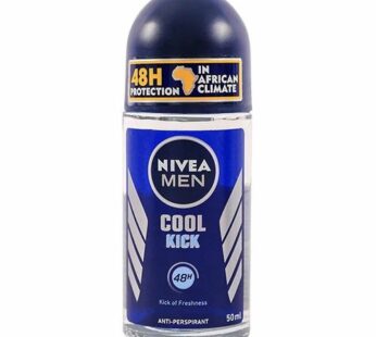 NIVEA Cool Kick Roll On Deodorant For Men 50Ml-Blue