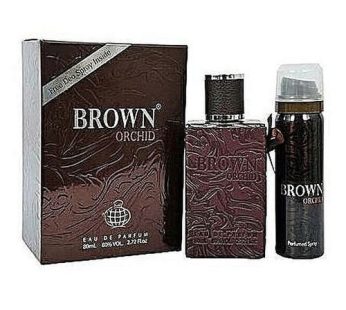 Fragrance World Brown Orchid Perfume For Men With Free Deo Spray – 80ml