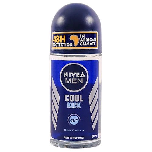 NIVEA Cool Kick Roll On Deodorant For Men 50Ml-Blue